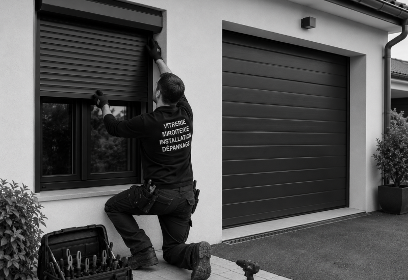 Volets roulants miroiterie porte de garage AMA